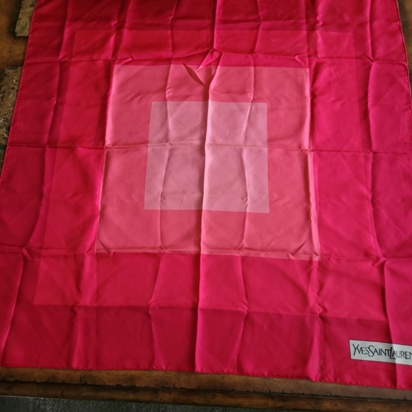 Yves Saint Laurent Red Scarf - Picture 2 of 2